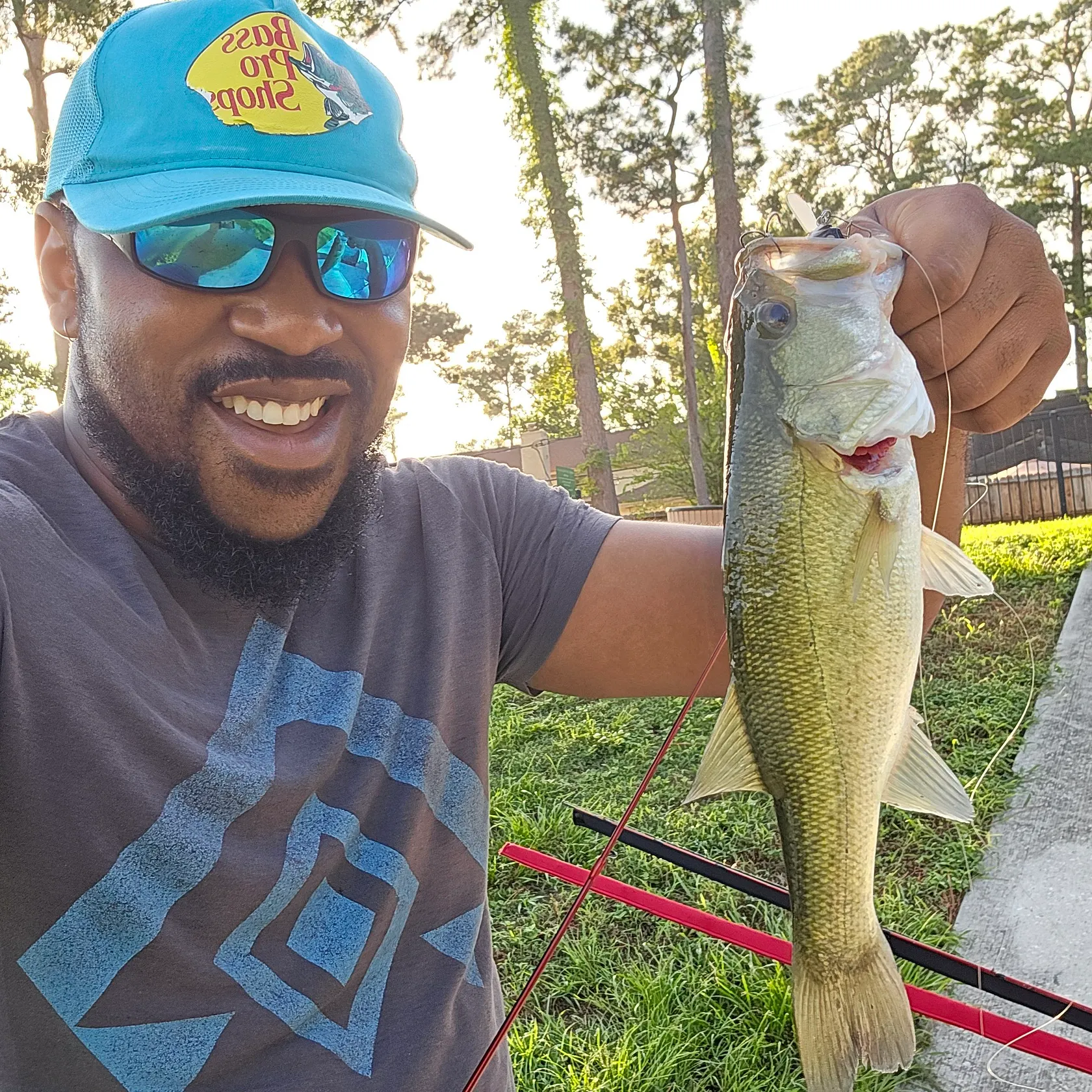 Largemouth bass caught on Fishbrain