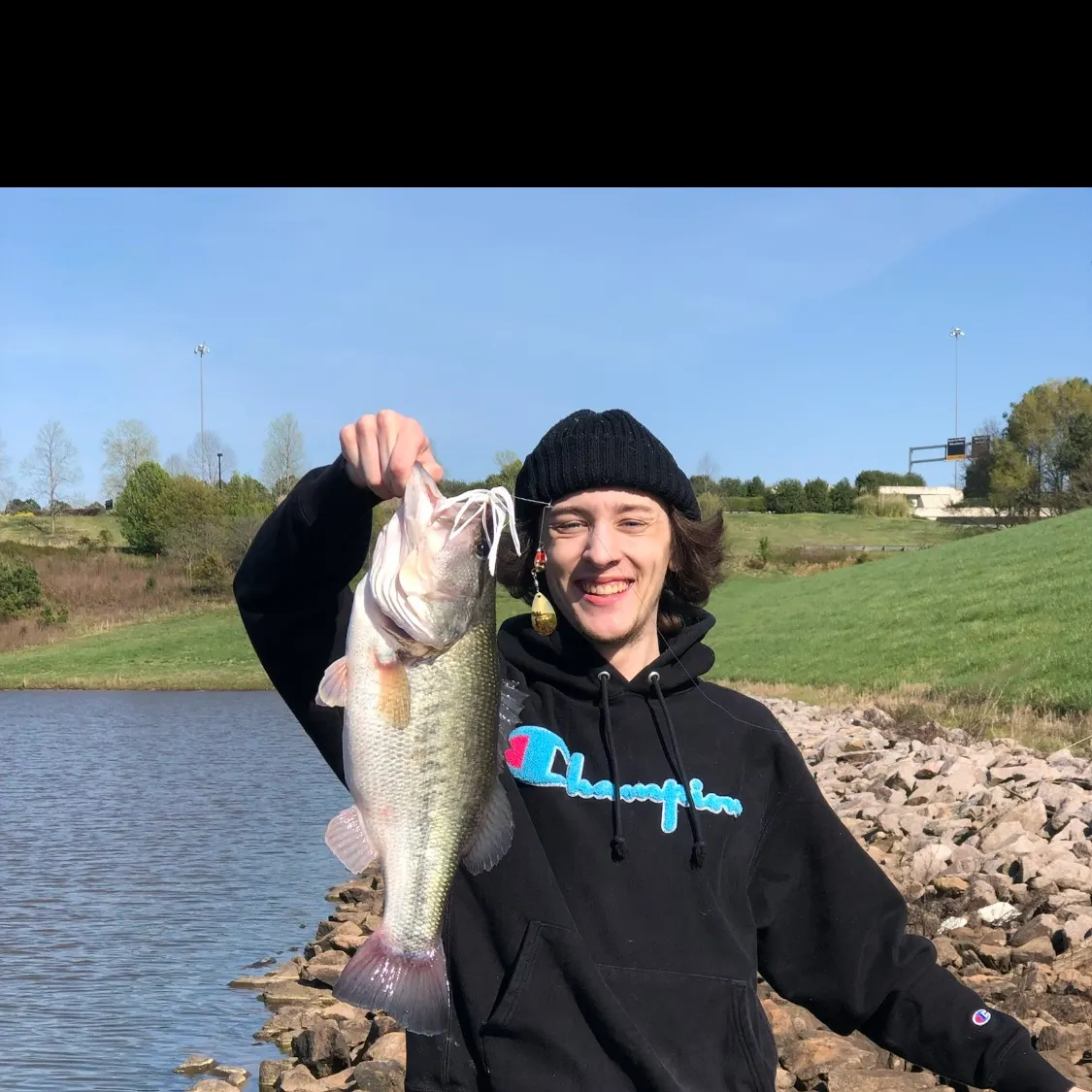 Largemouth bass caught on Fishbrain