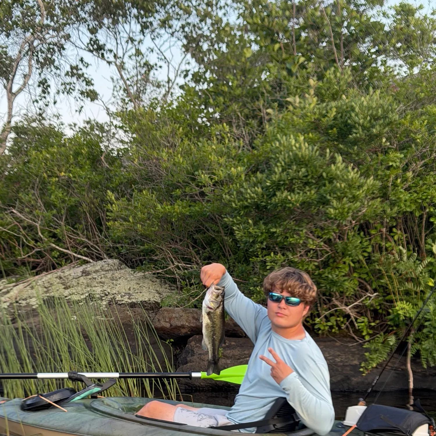 Largemouth bass caught on Fishbrain