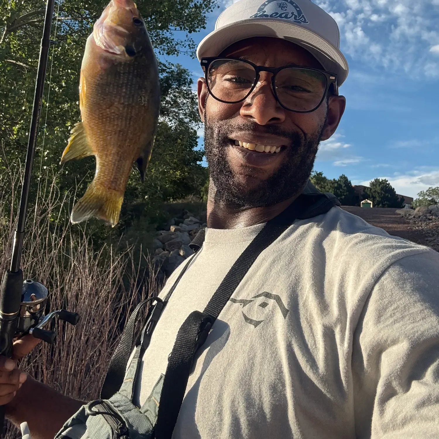 Green sunfish caught on Fishbrain