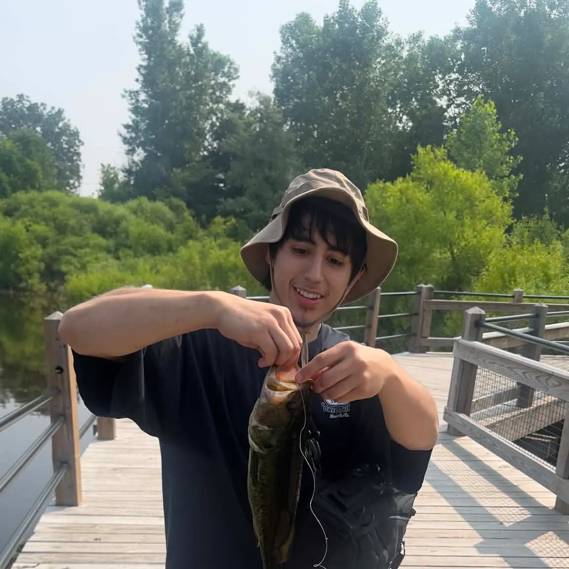 Largemouth bass caught on Fishbrain