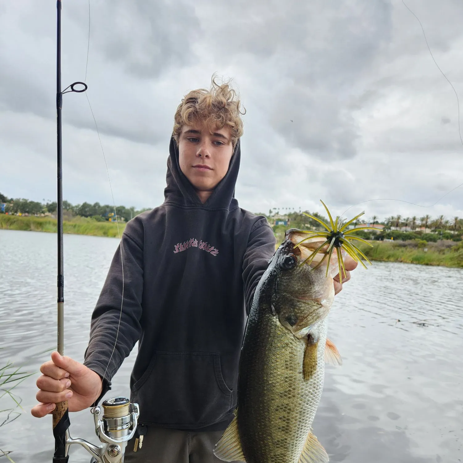 Largemouth bass caught on Fishbrain