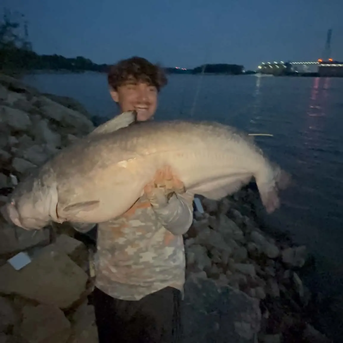 Blue catfish caught on Fishbrain