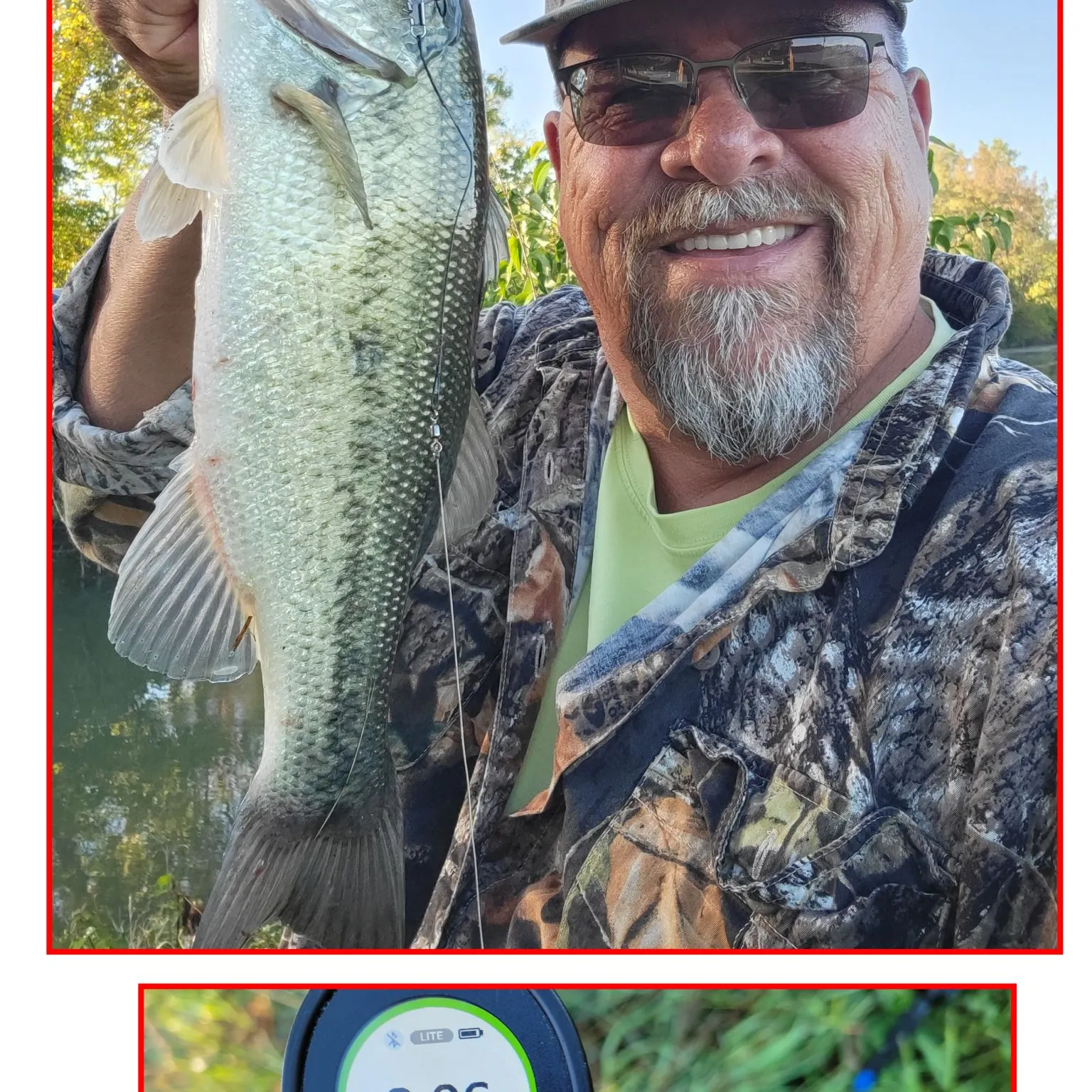 Largemouth bass caught on Fishbrain