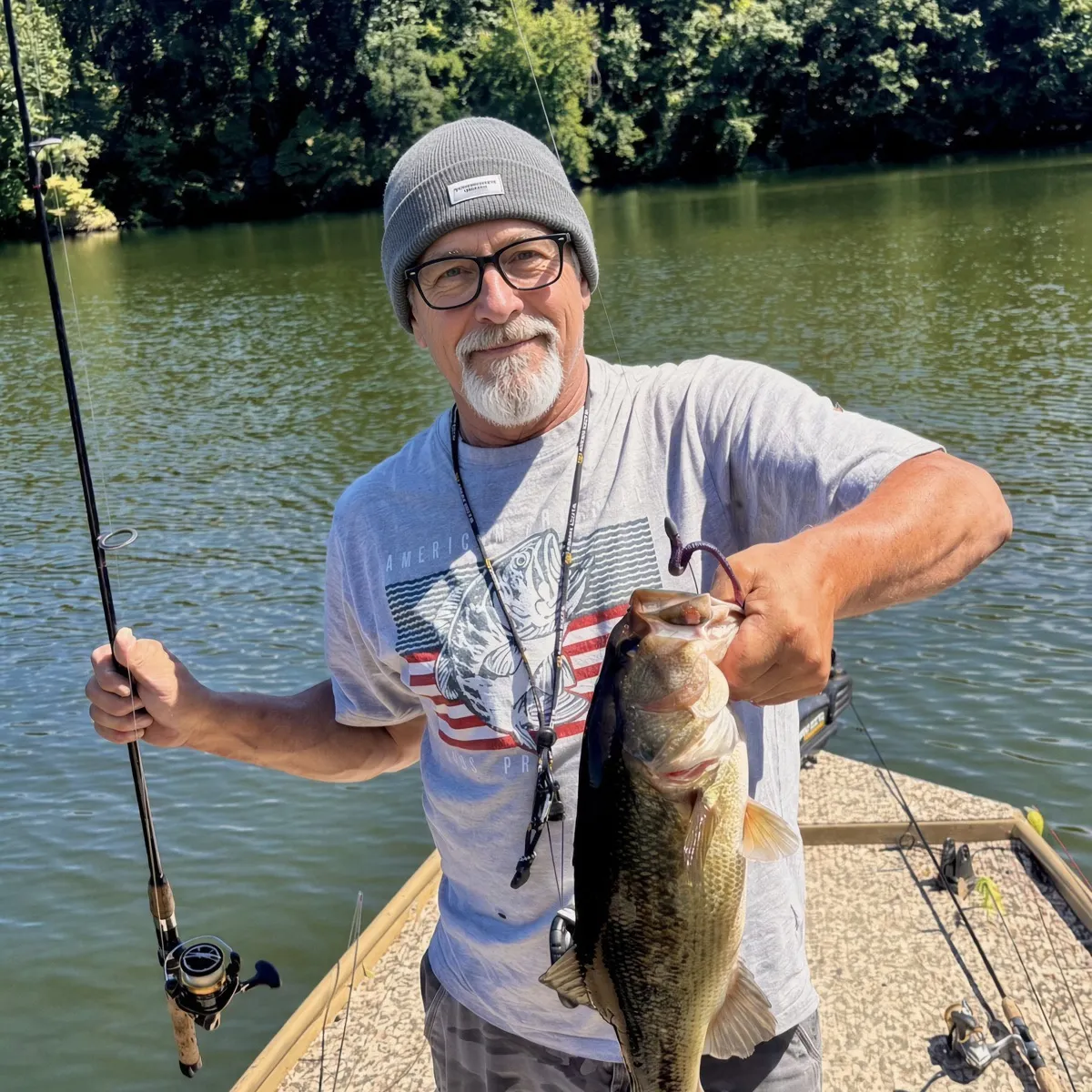 Largemouth bass caught on Fishbrain