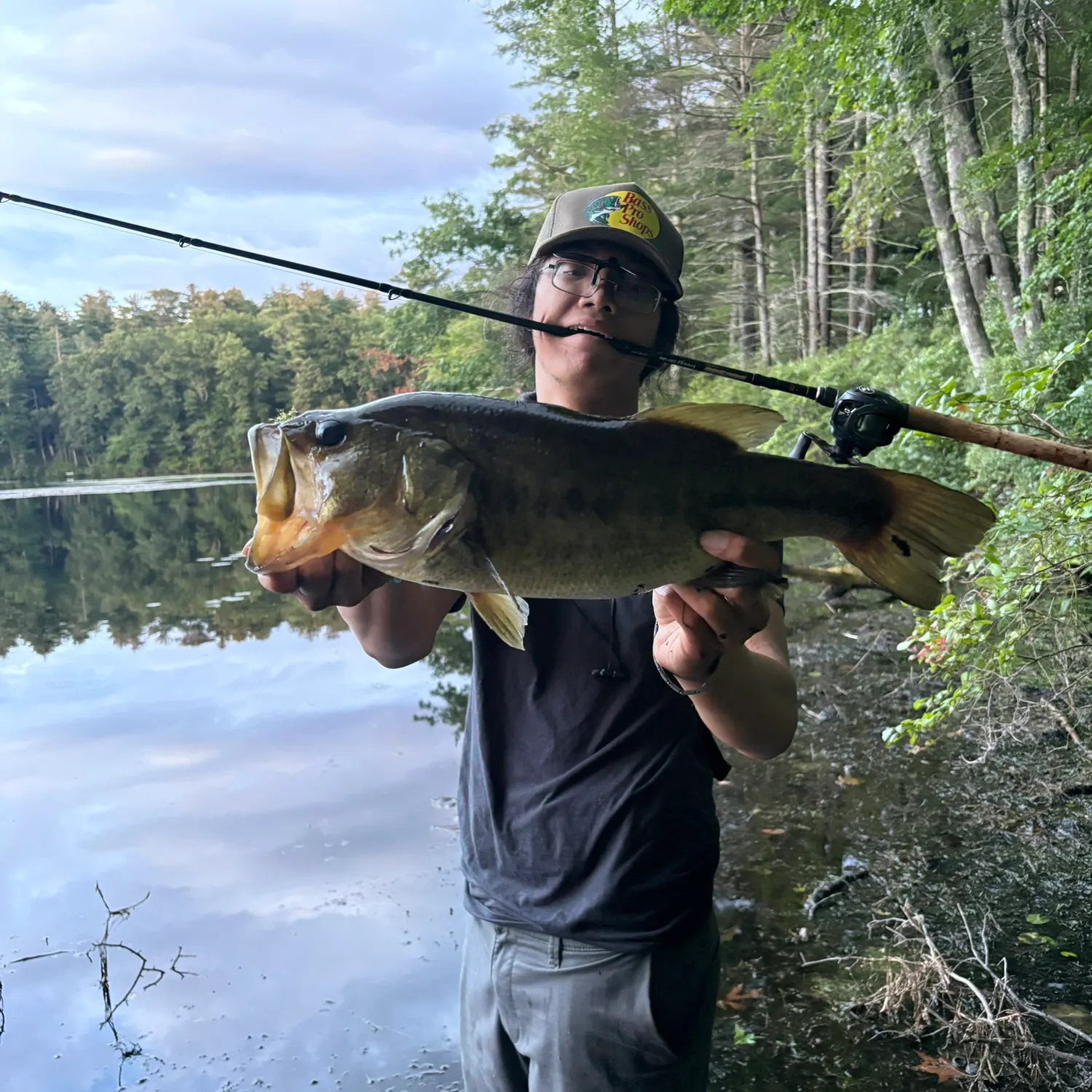 Largemouth bass caught on Fishbrain
