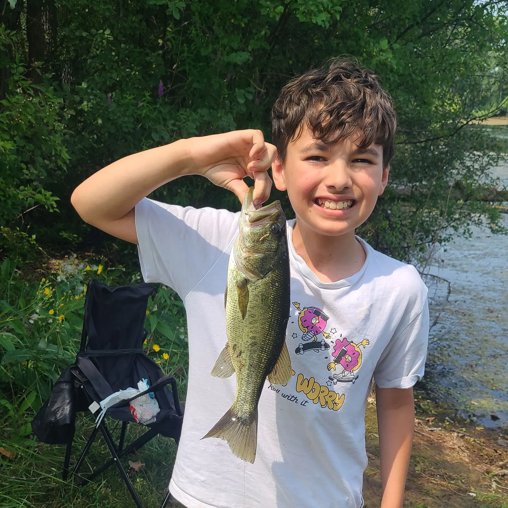 Largemouth bass caught on Fishbrain