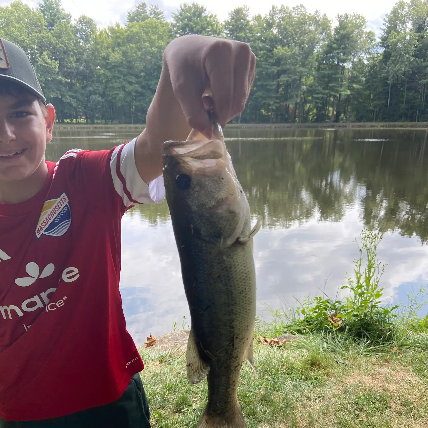 Largemouth bass caught on Fishbrain