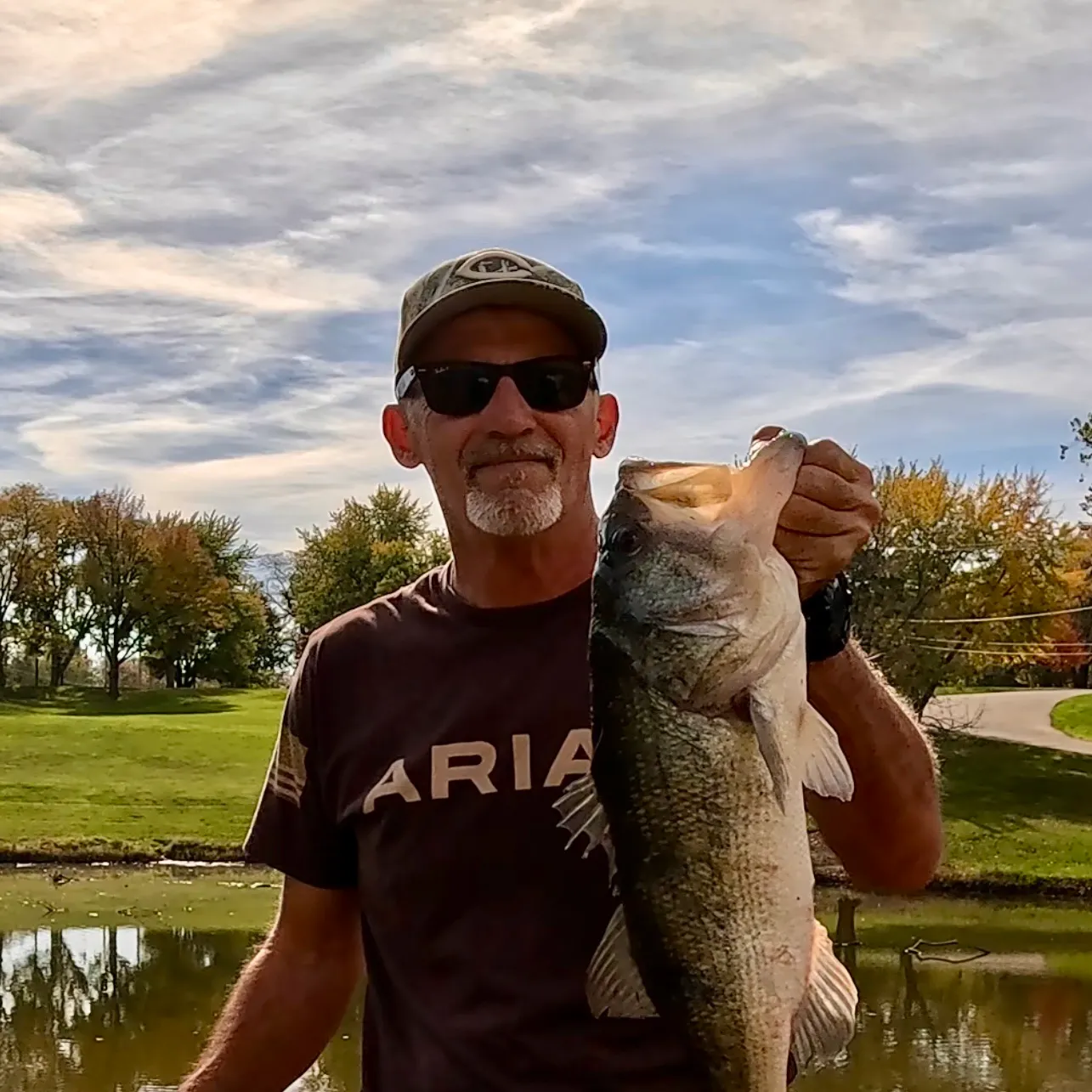Largemouth bass caught on Fishbrain