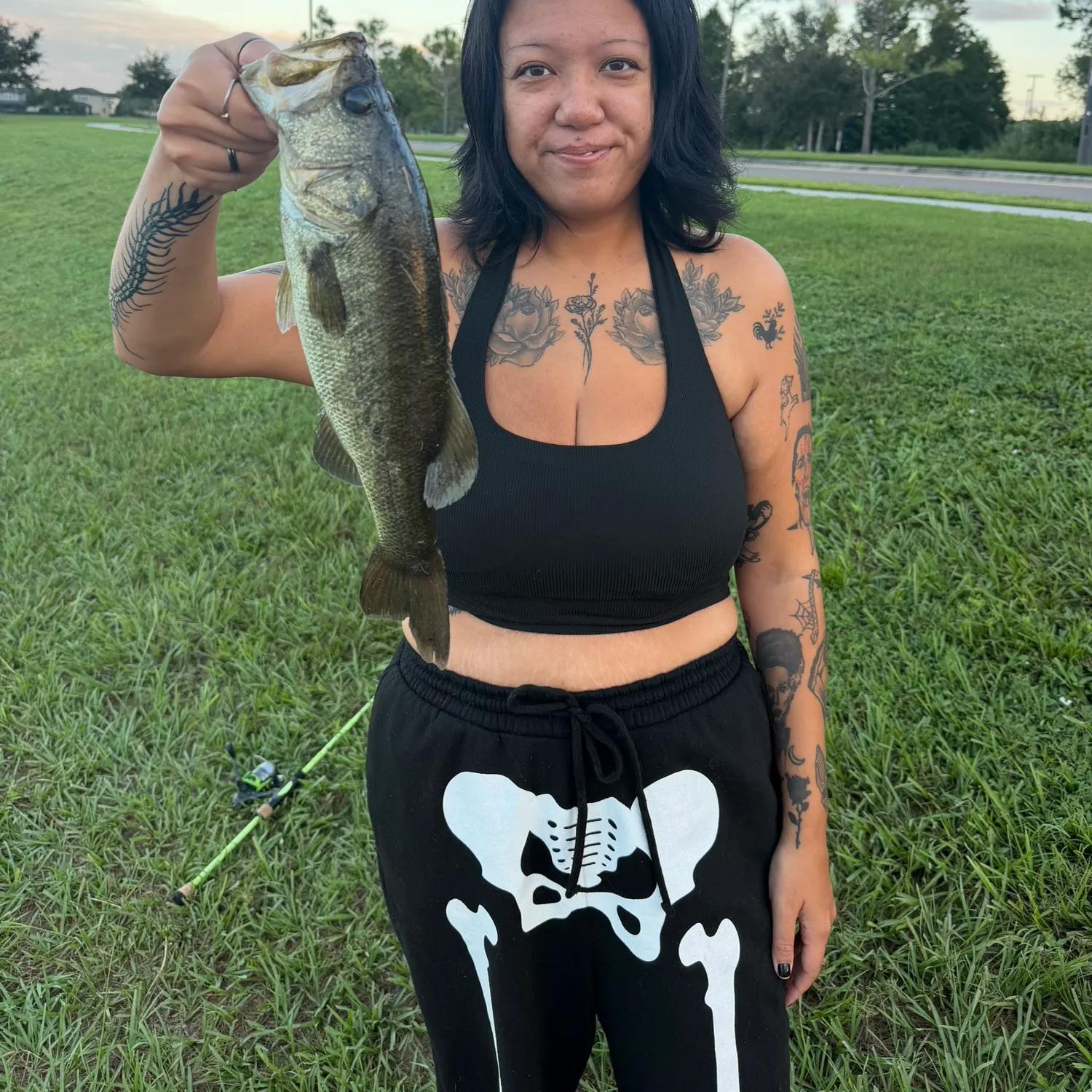 Largemouth bass caught on Fishbrain
