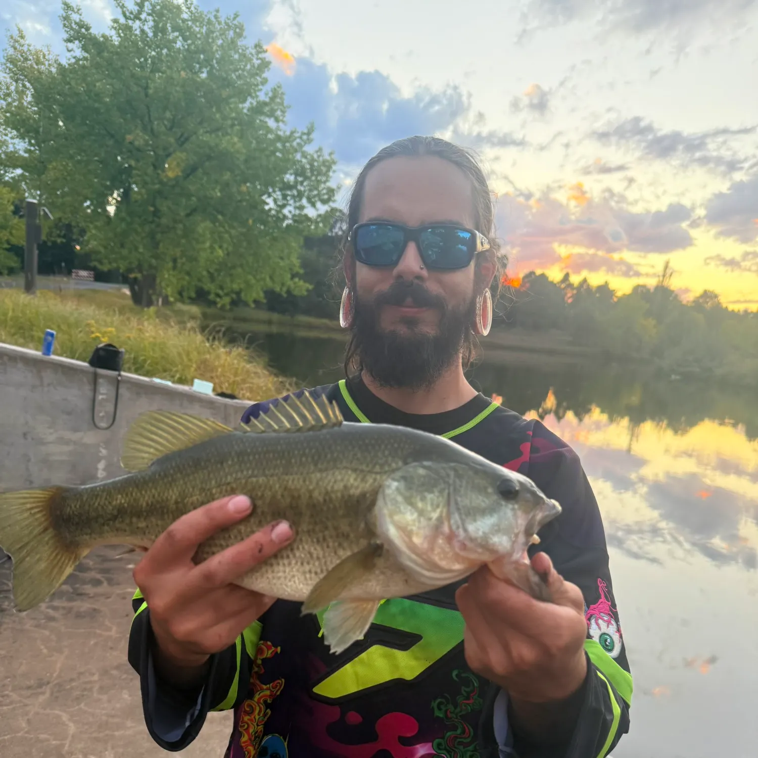 Largemouth bass caught on Fishbrain