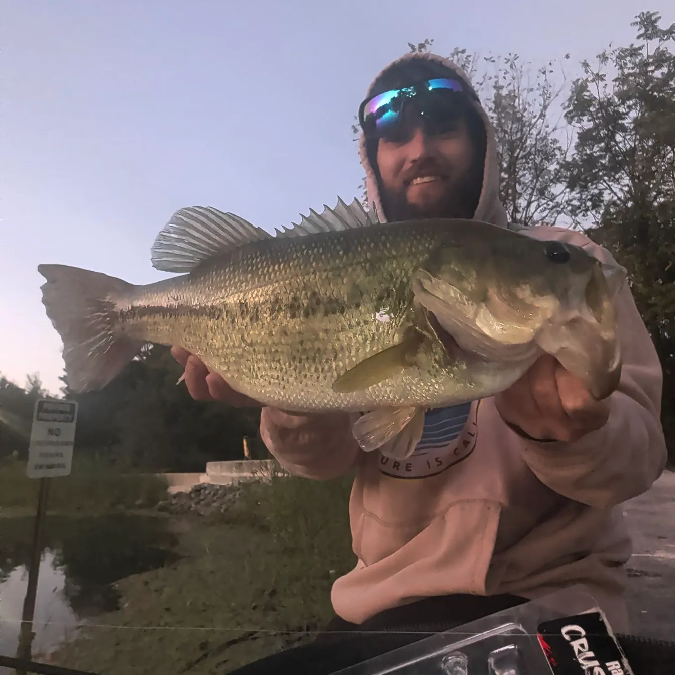 Largemouth bass caught on Fishbrain