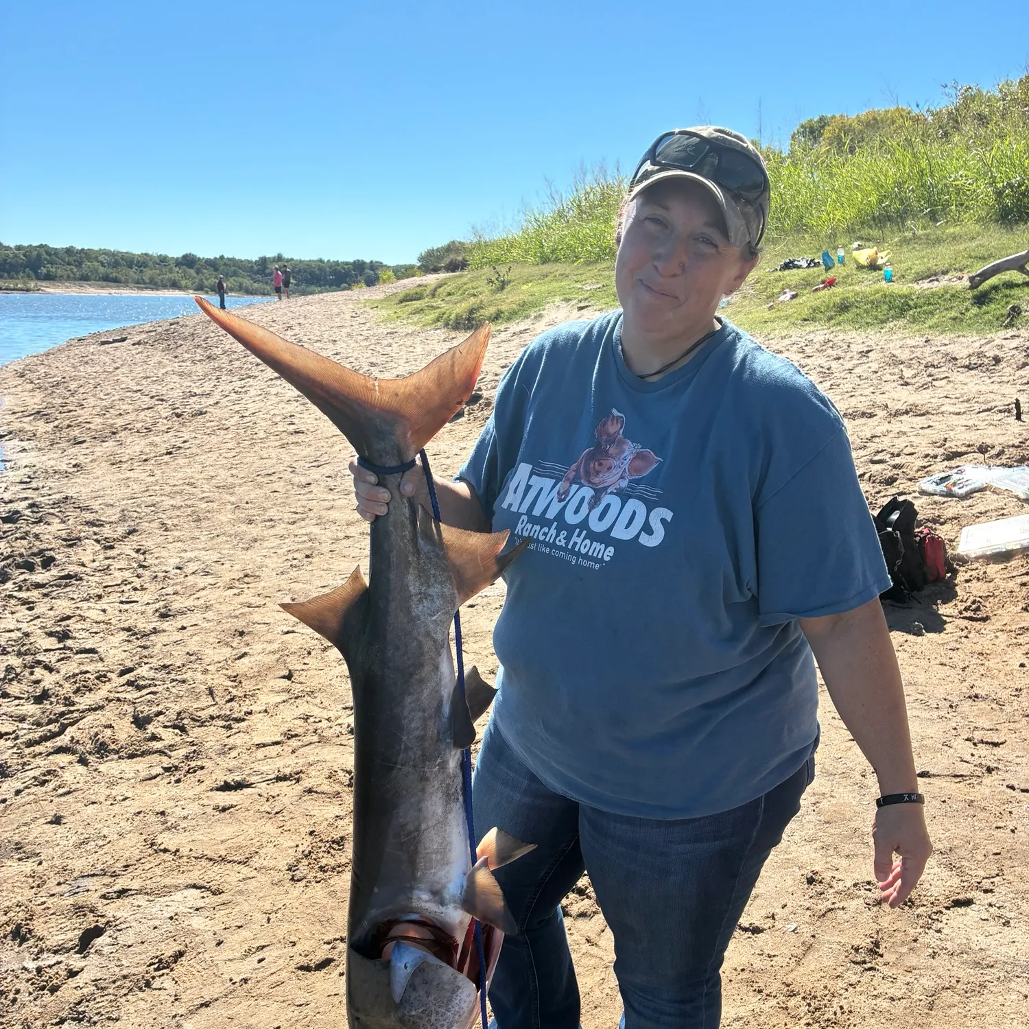 Paddlefish caught on Fishbrain