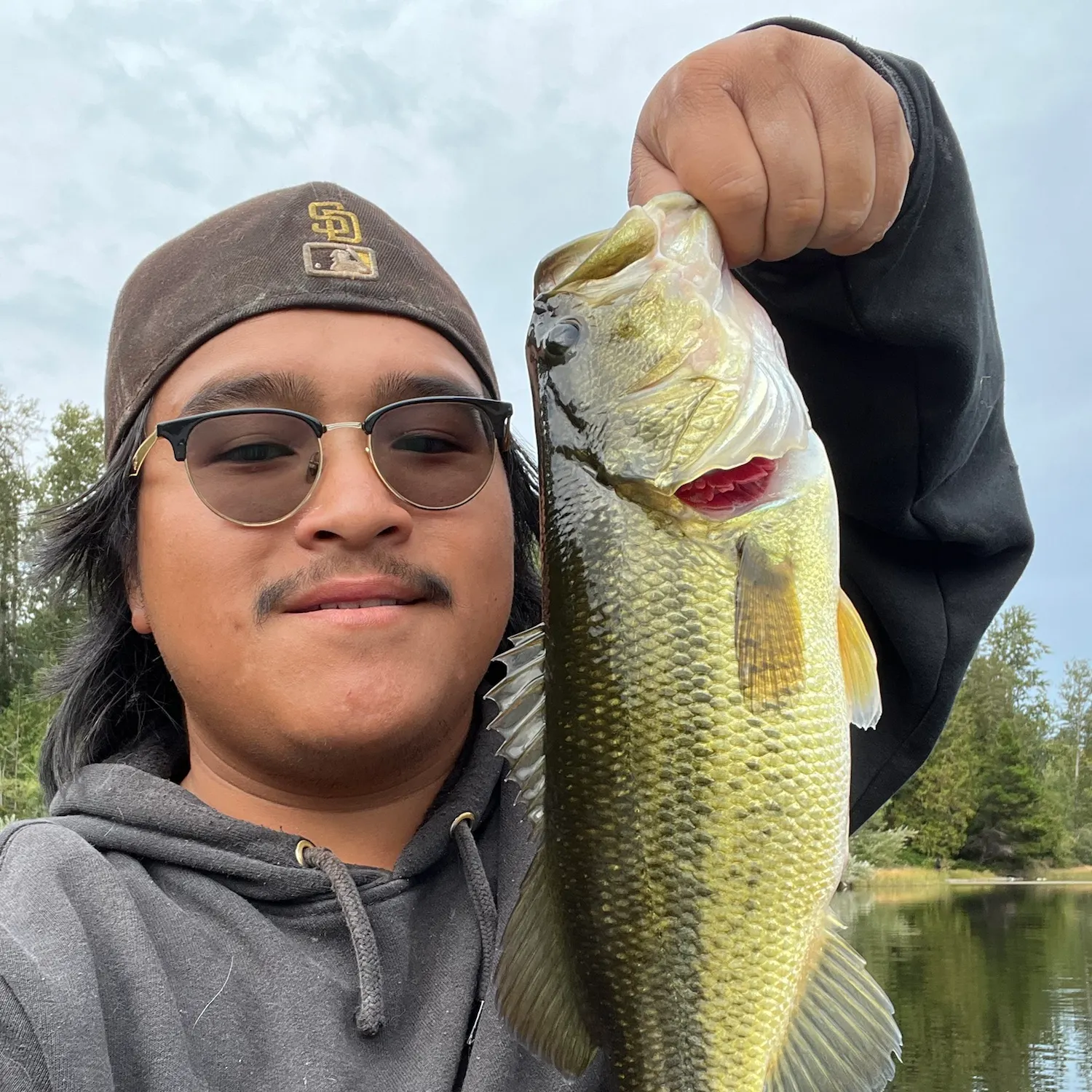 Largemouth bass caught on Fishbrain