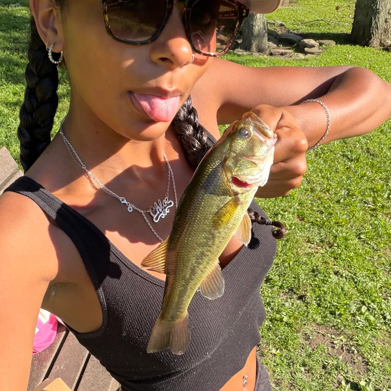 Largemouth bass caught on Fishbrain