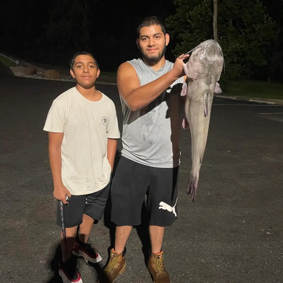 Blue catfish caught on Fishbrain