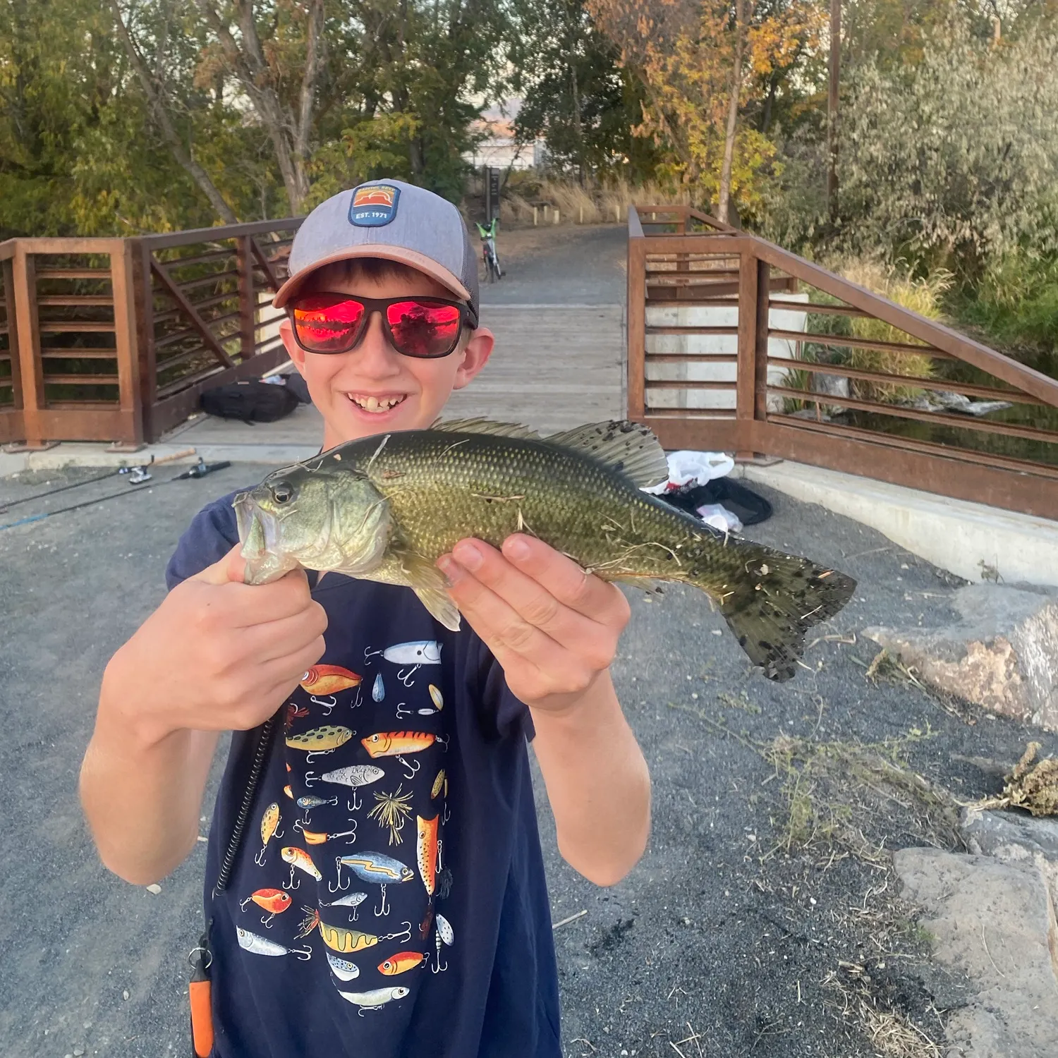 Largemouth bass caught on Fishbrain