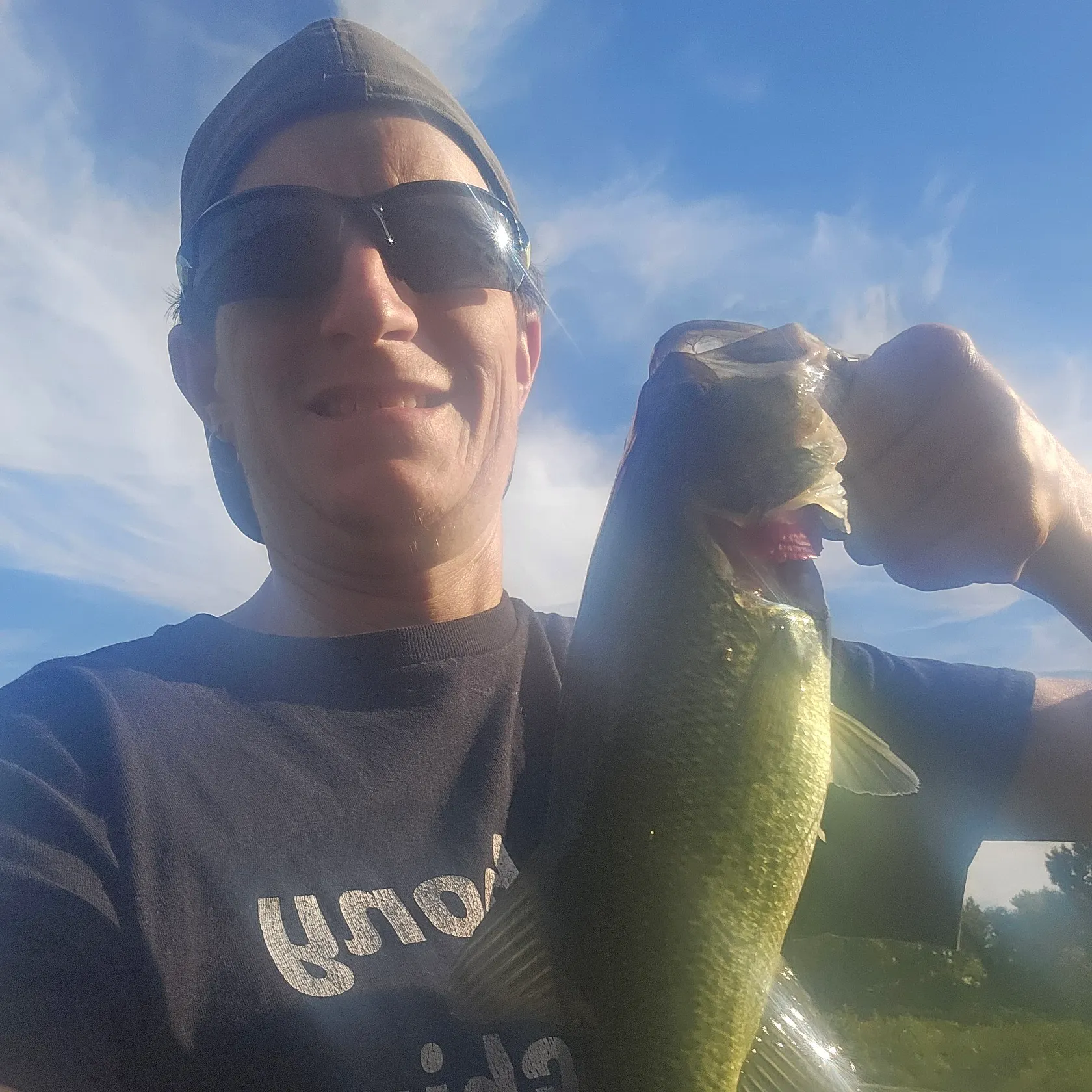 Largemouth bass caught on Fishbrain