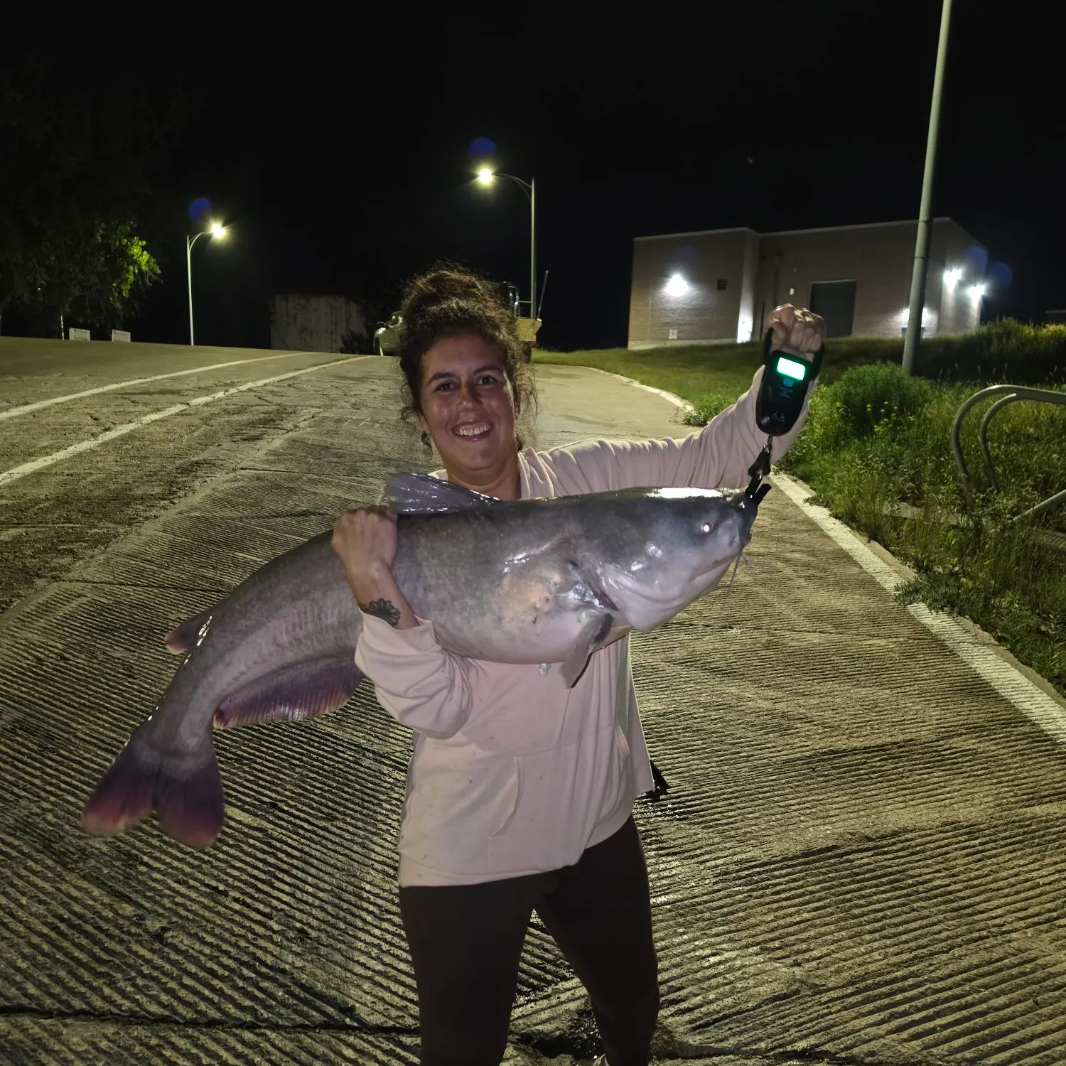Blue catfish caught on Fishbrain