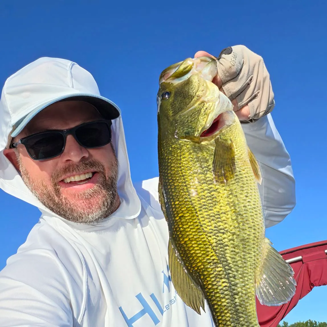 Largemouth bass caught on Fishbrain