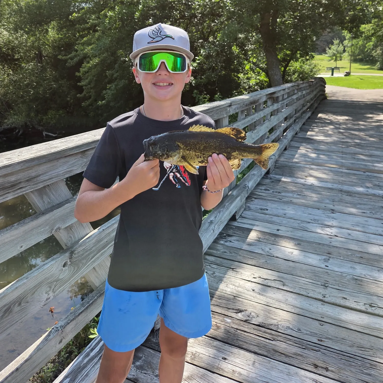Largemouth bass caught on Fishbrain