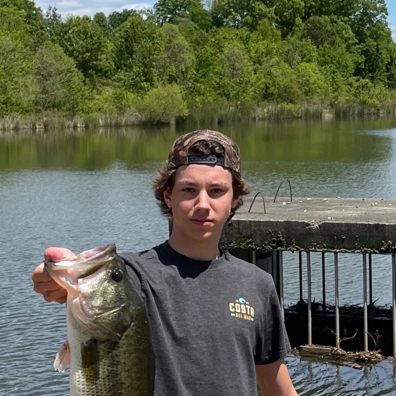 Largemouth bass caught on Fishbrain