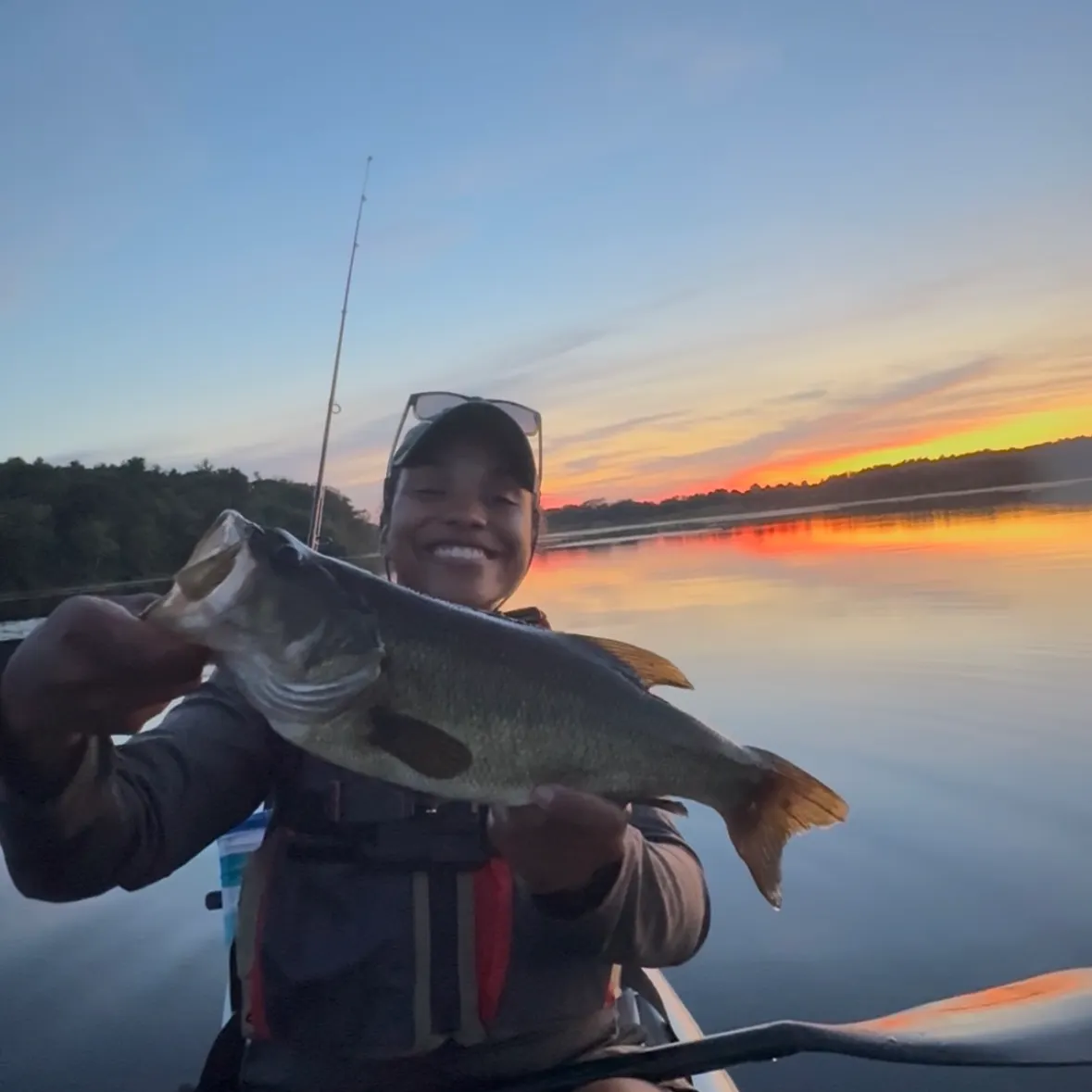 Largemouth bass caught on Fishbrain