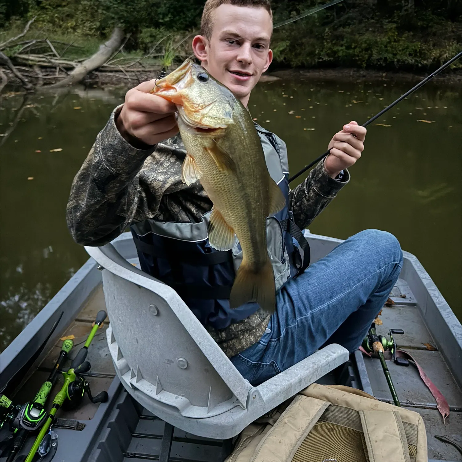 Largemouth bass caught on Fishbrain