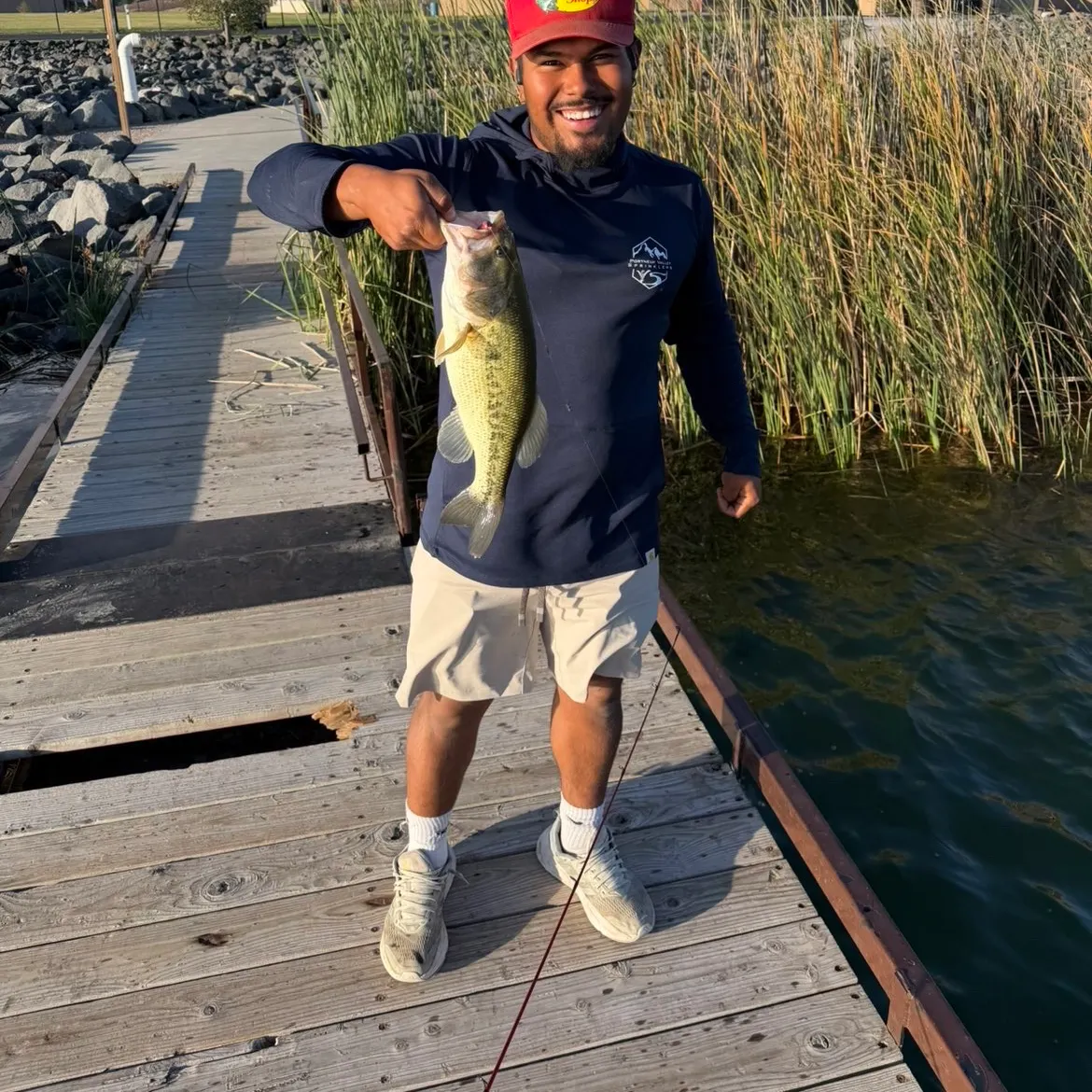 Largemouth bass caught on Fishbrain