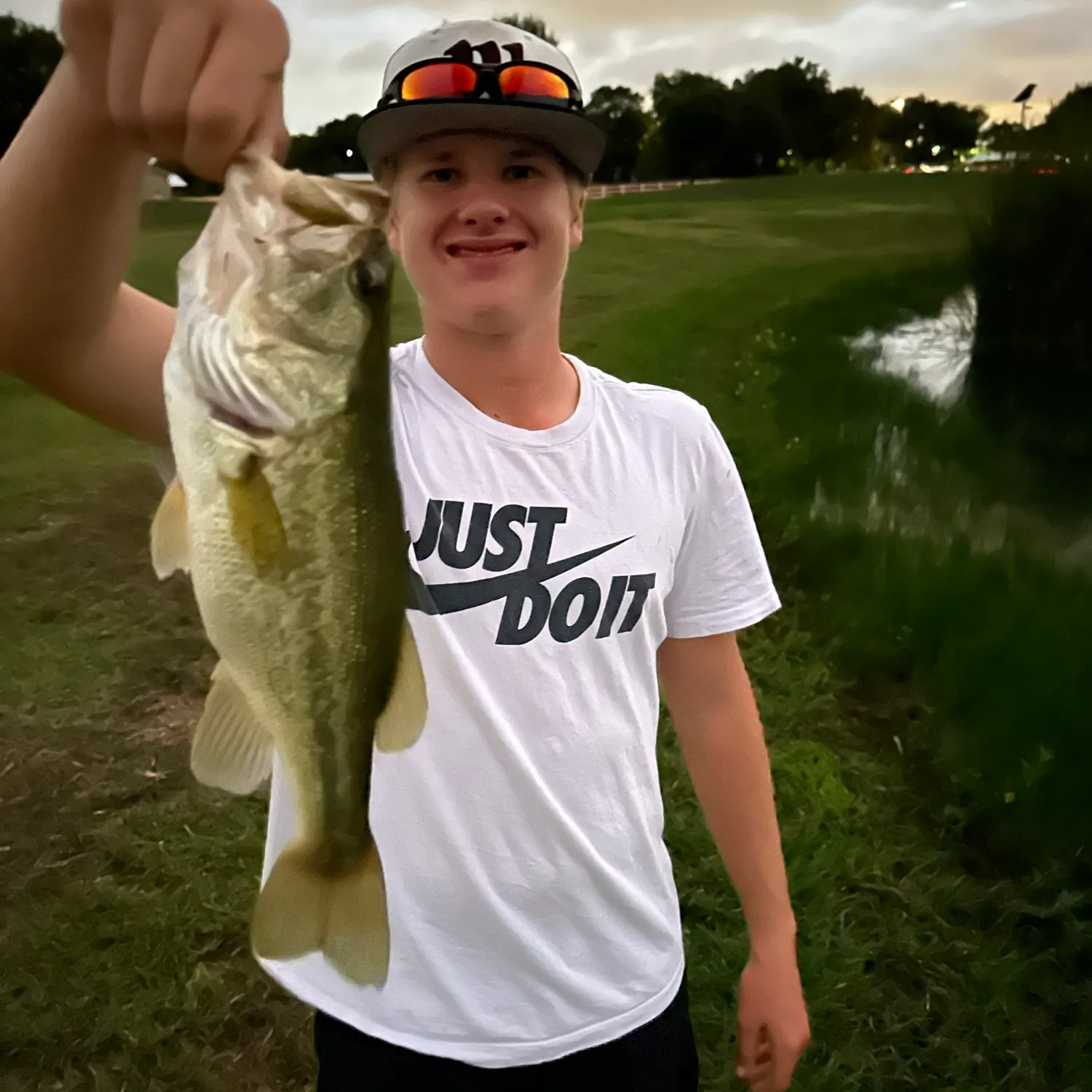 Largemouth bass caught on Fishbrain