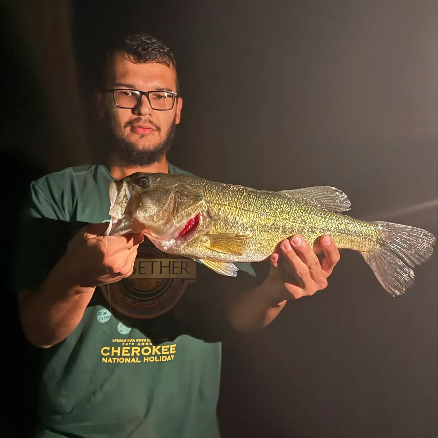 Largemouth bass caught on Fishbrain