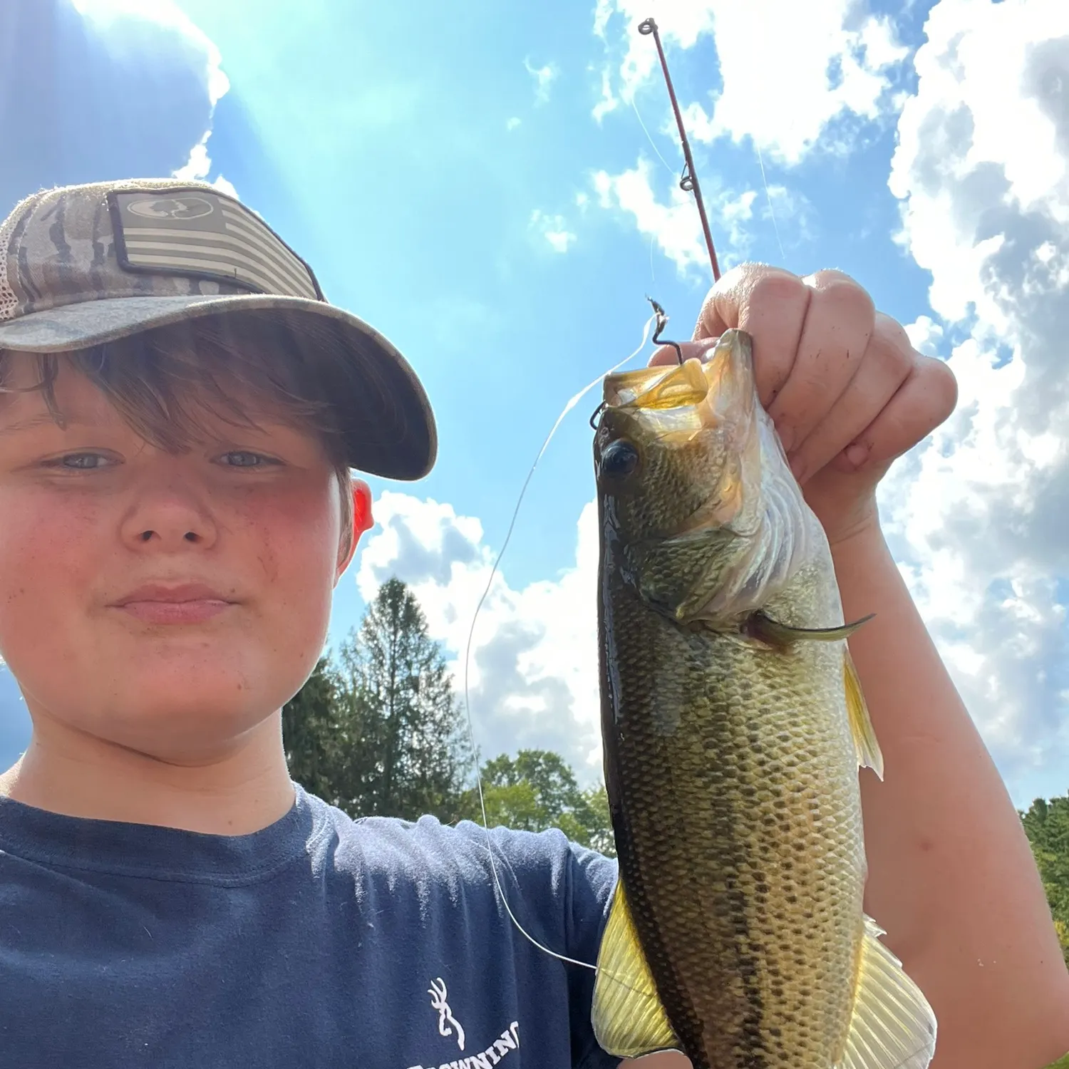 Largemouth bass caught on Fishbrain