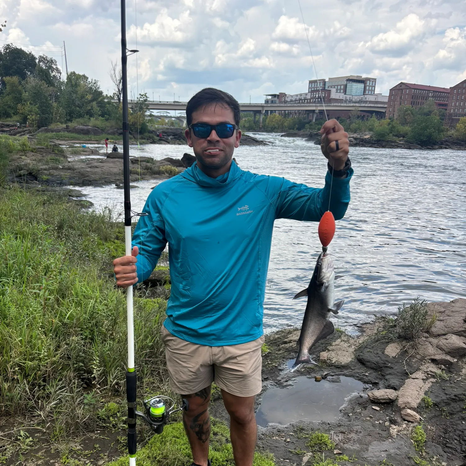 Blue catfish caught on Fishbrain