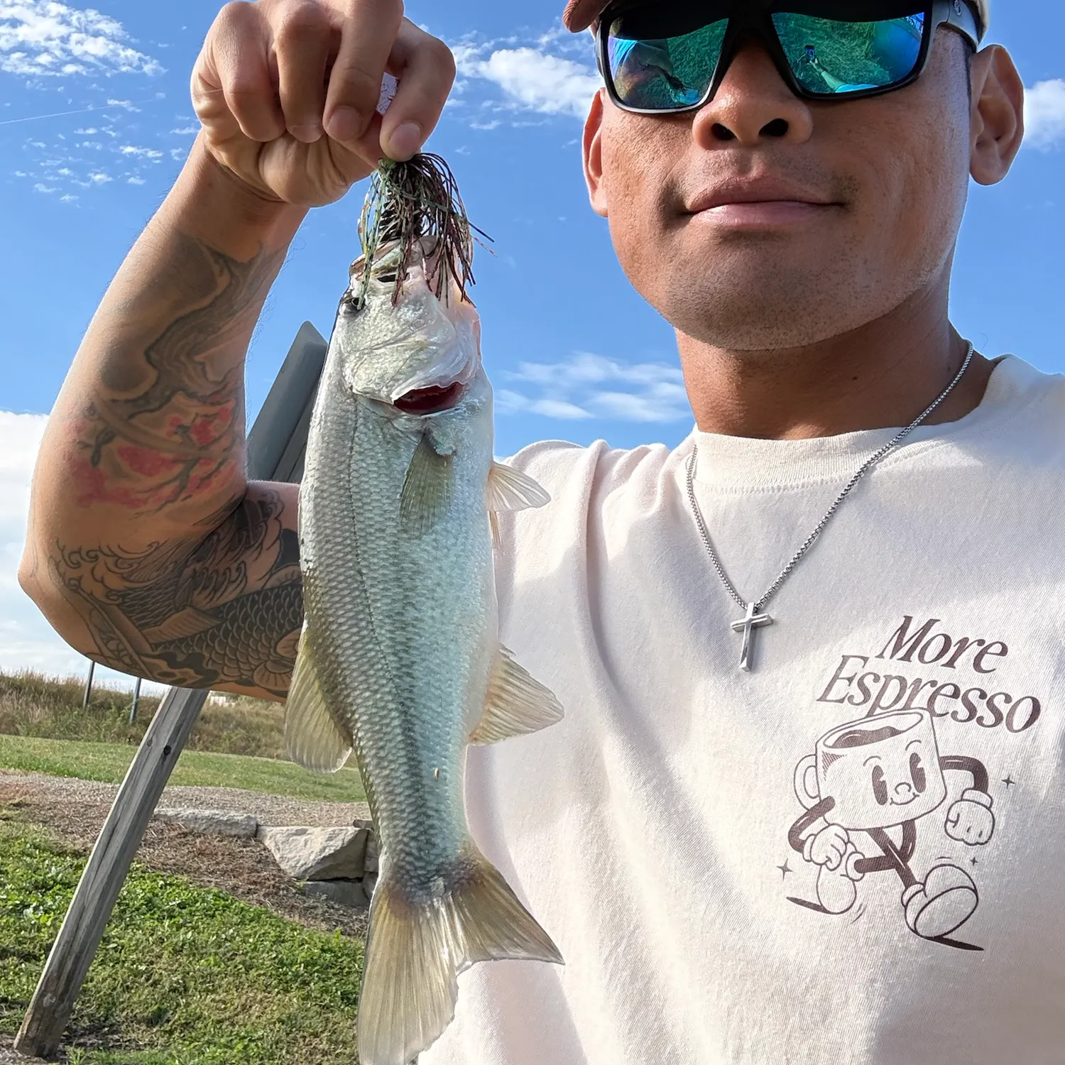 Largemouth bass caught on Fishbrain