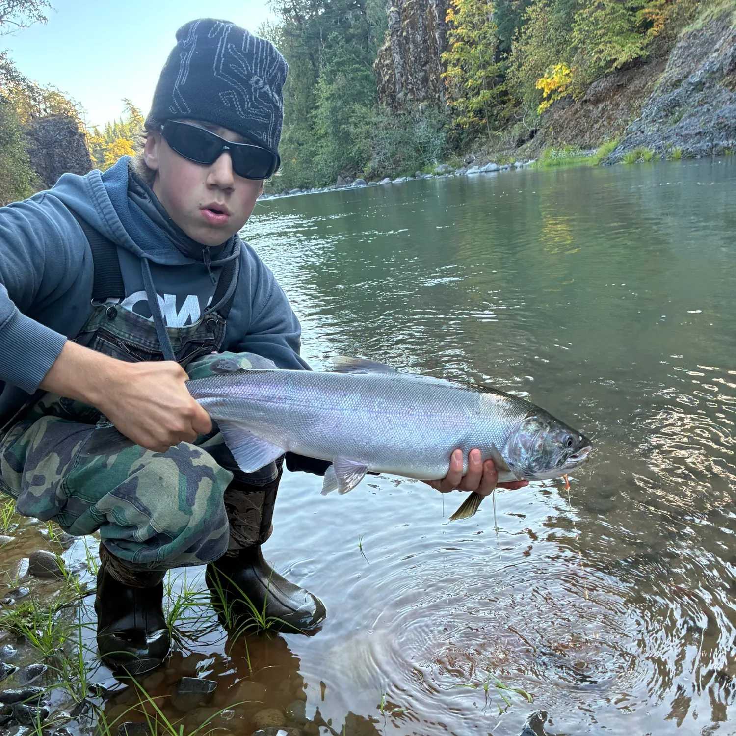 Coho salmon caught on Fishbrain