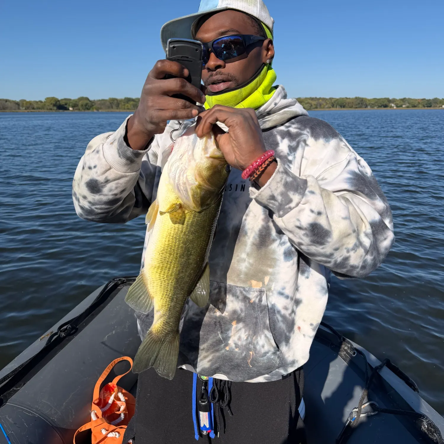 Largemouth bass caught on Fishbrain