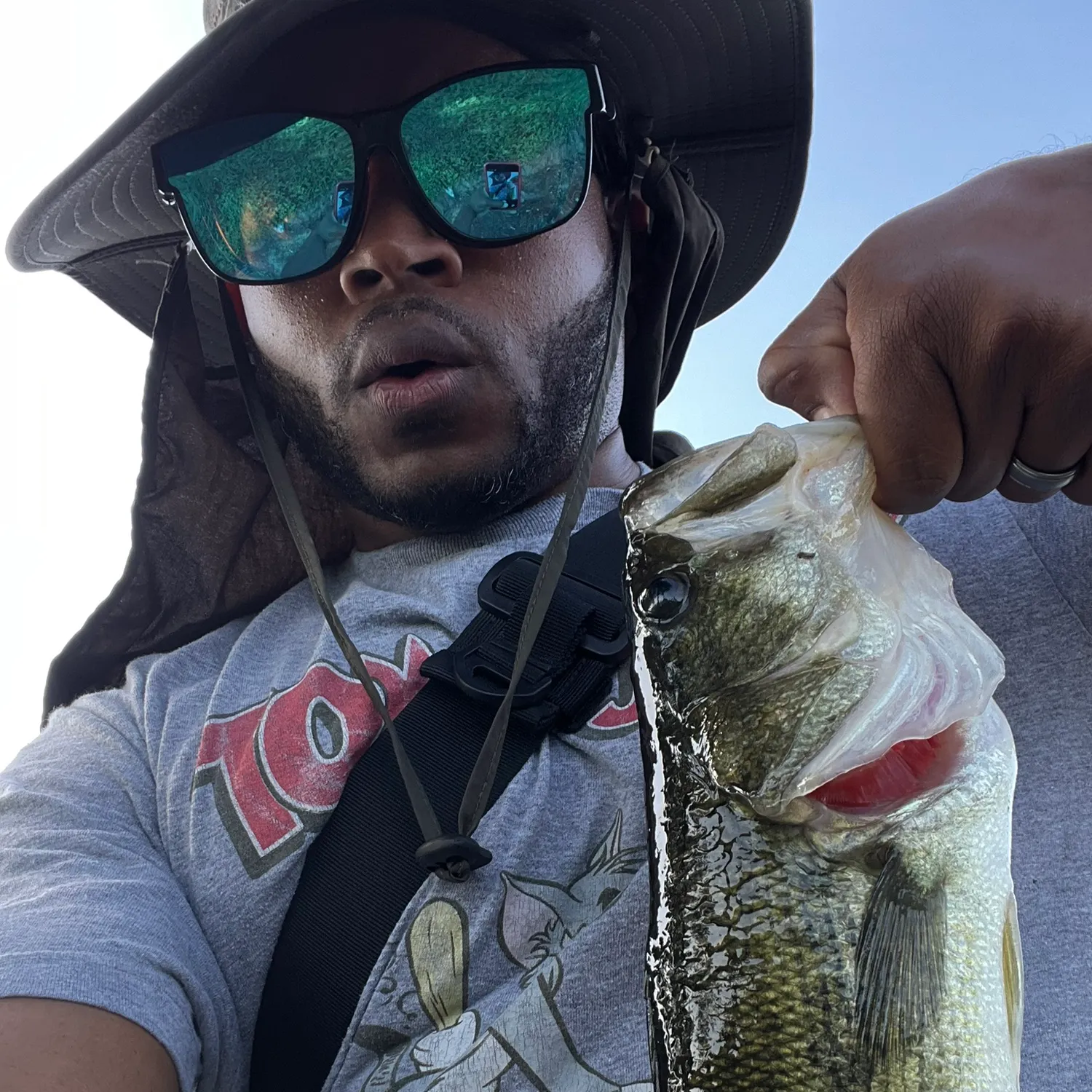 Largemouth bass caught on Fishbrain