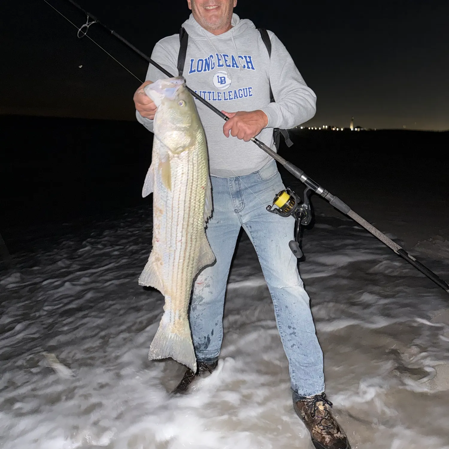 Striped bass caught on Fishbrain
