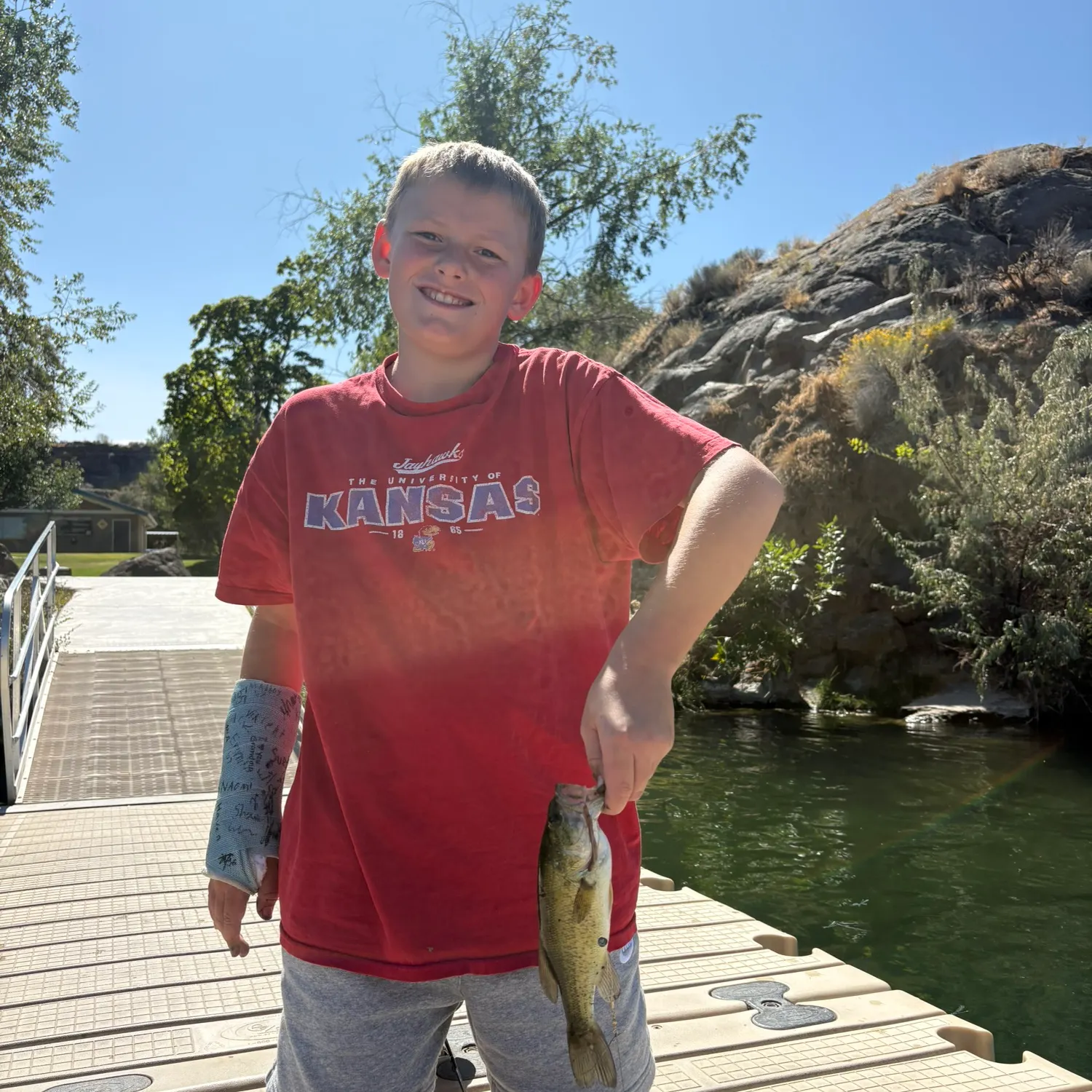 Largemouth bass caught on Fishbrain
