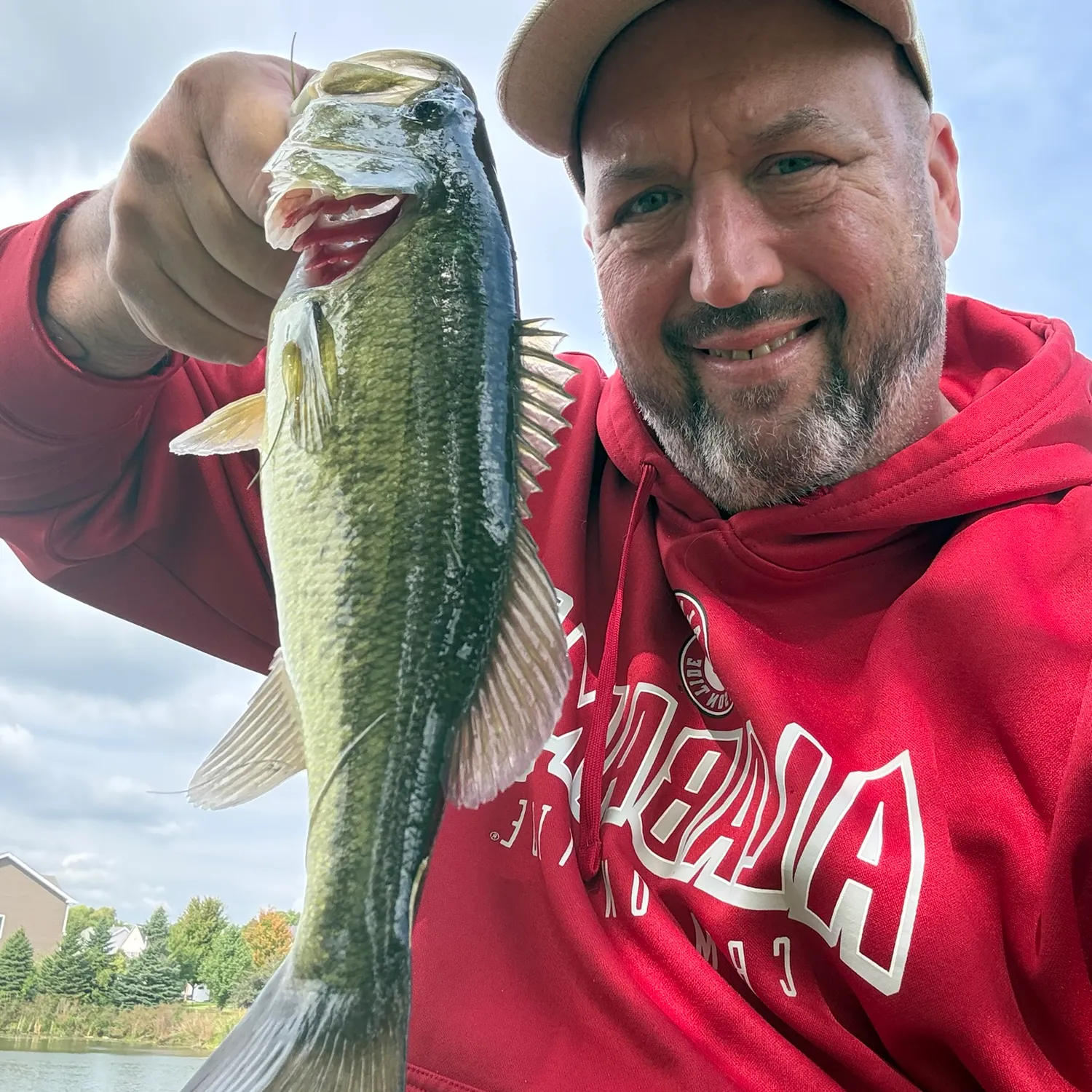 Largemouth bass caught on Fishbrain