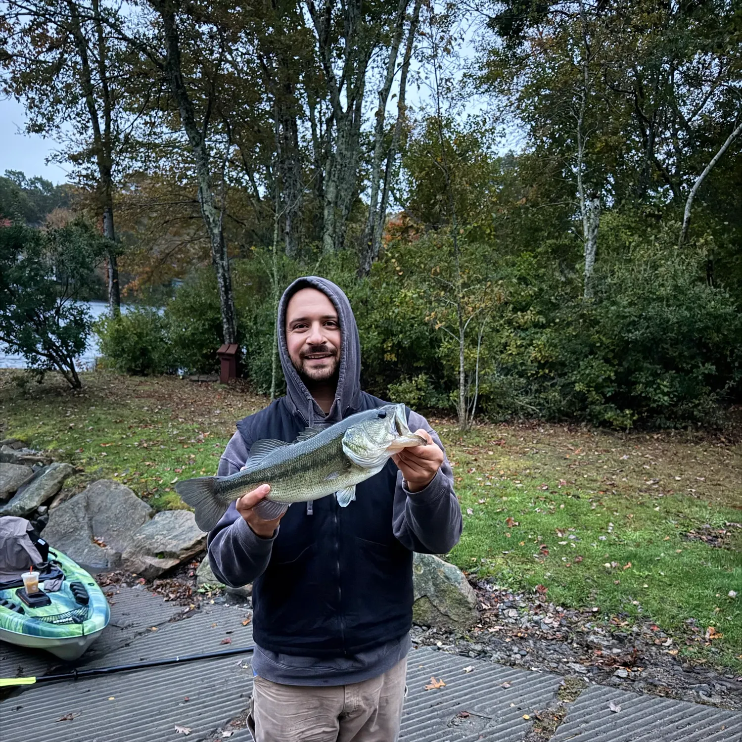 Largemouth bass caught on Fishbrain