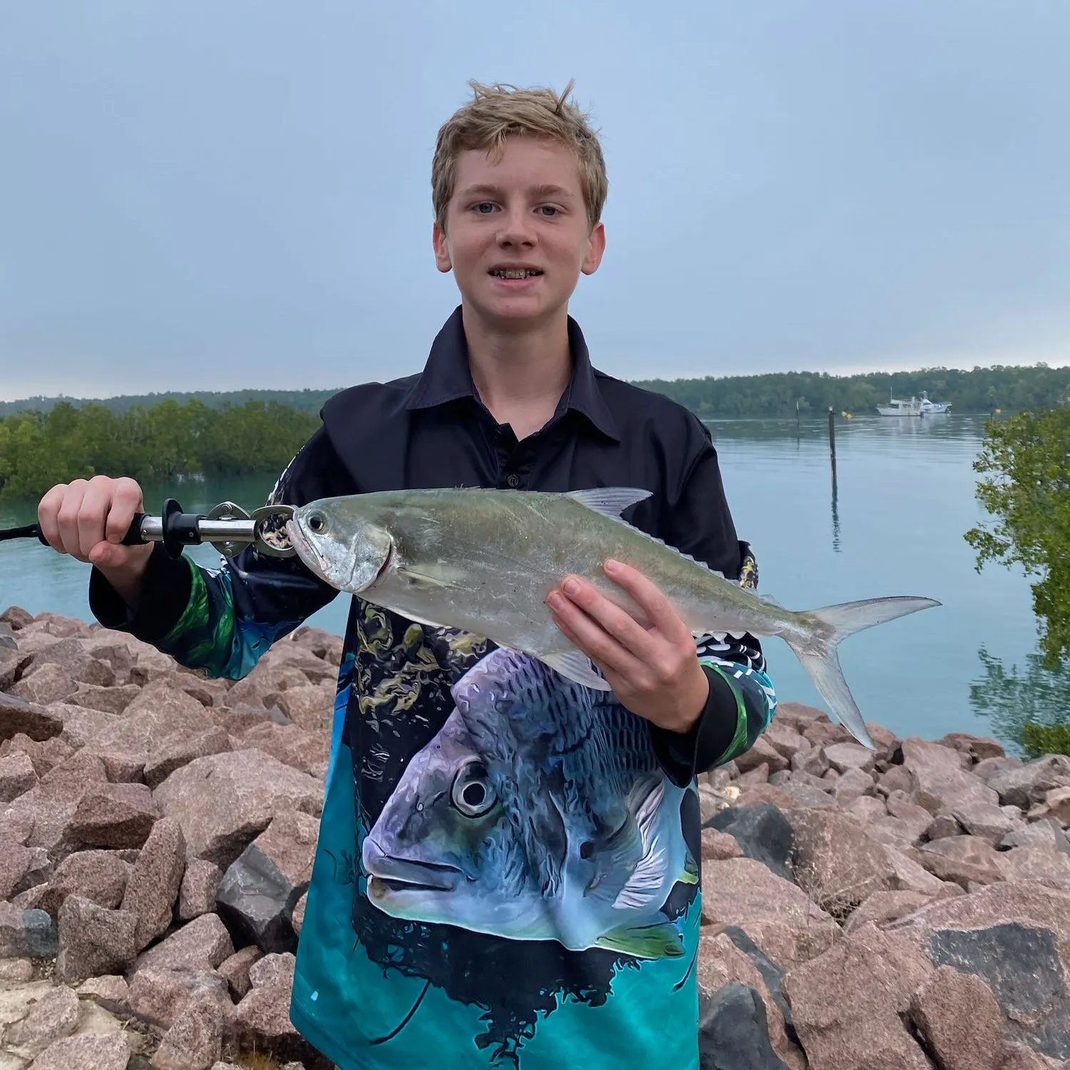 Talang queenfish caught on Fishbrain