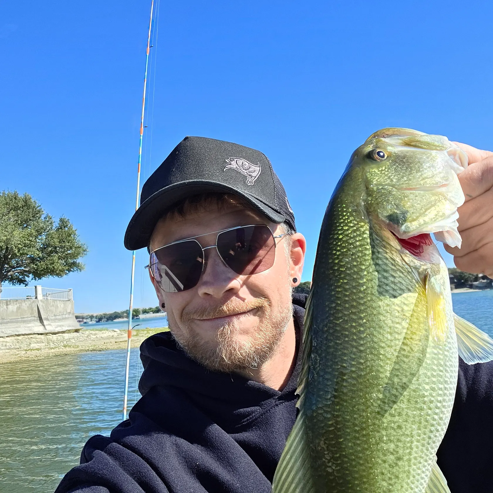 Largemouth bass caught on Fishbrain