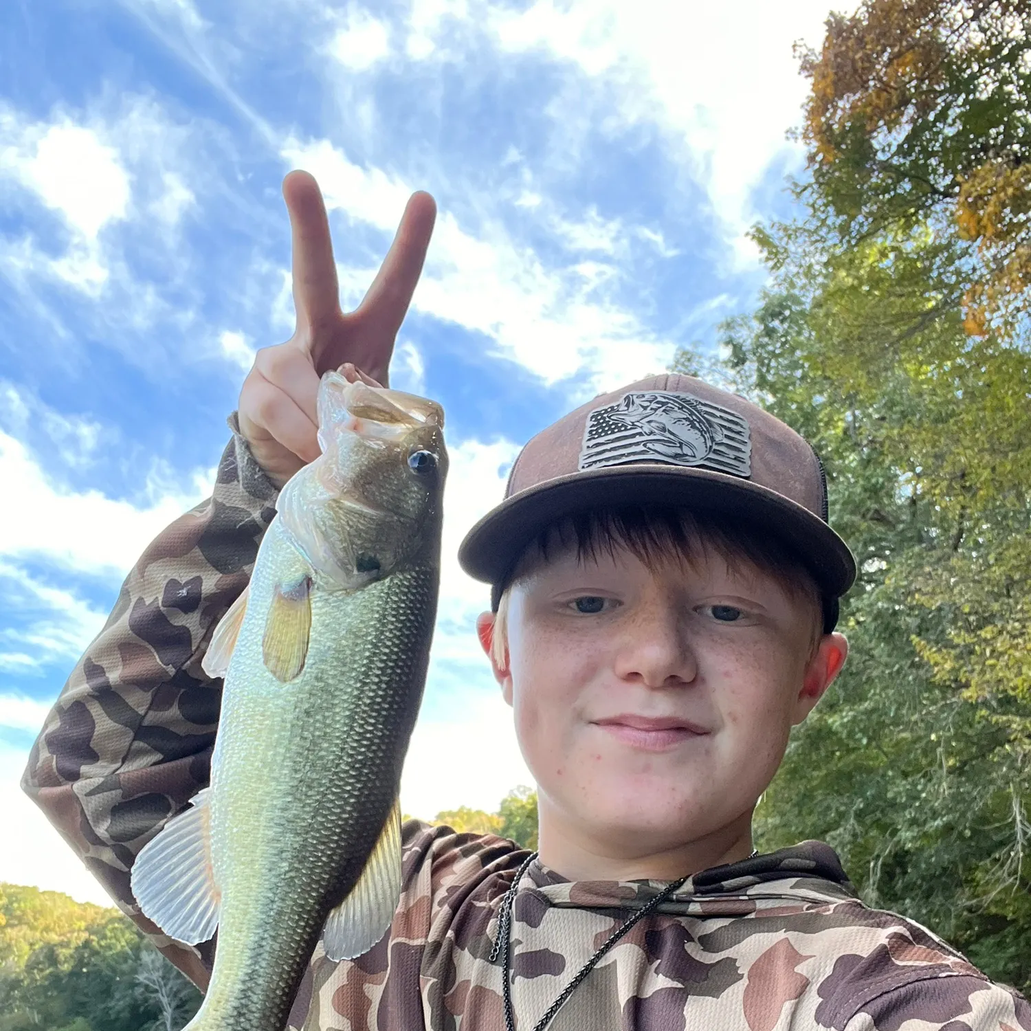 Largemouth bass caught on Fishbrain