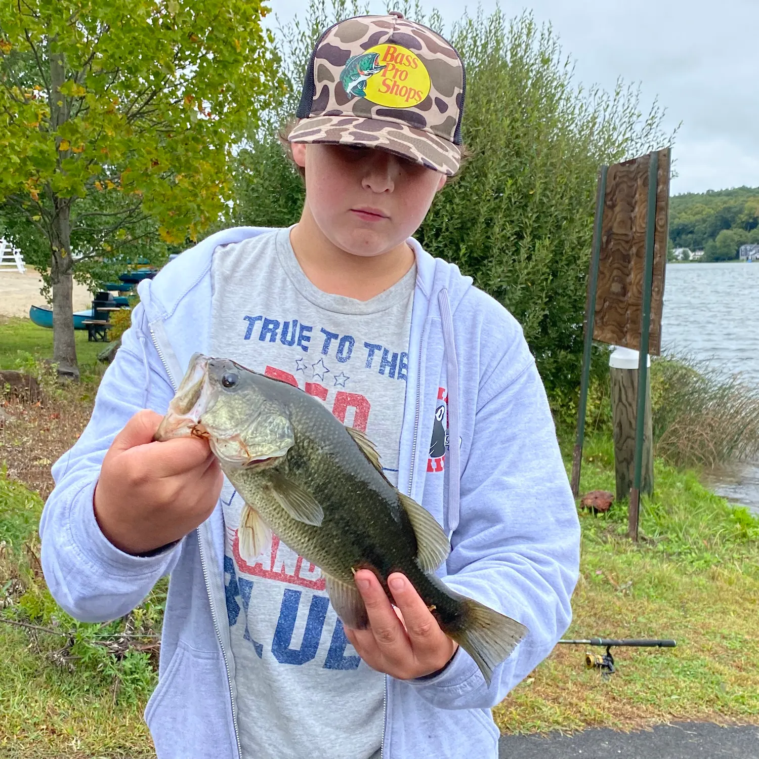 Largemouth bass caught on Fishbrain