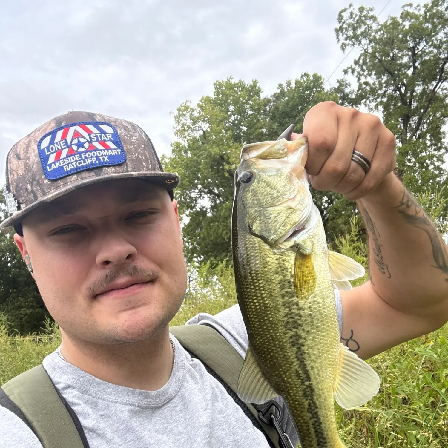 Largemouth bass caught on Fishbrain