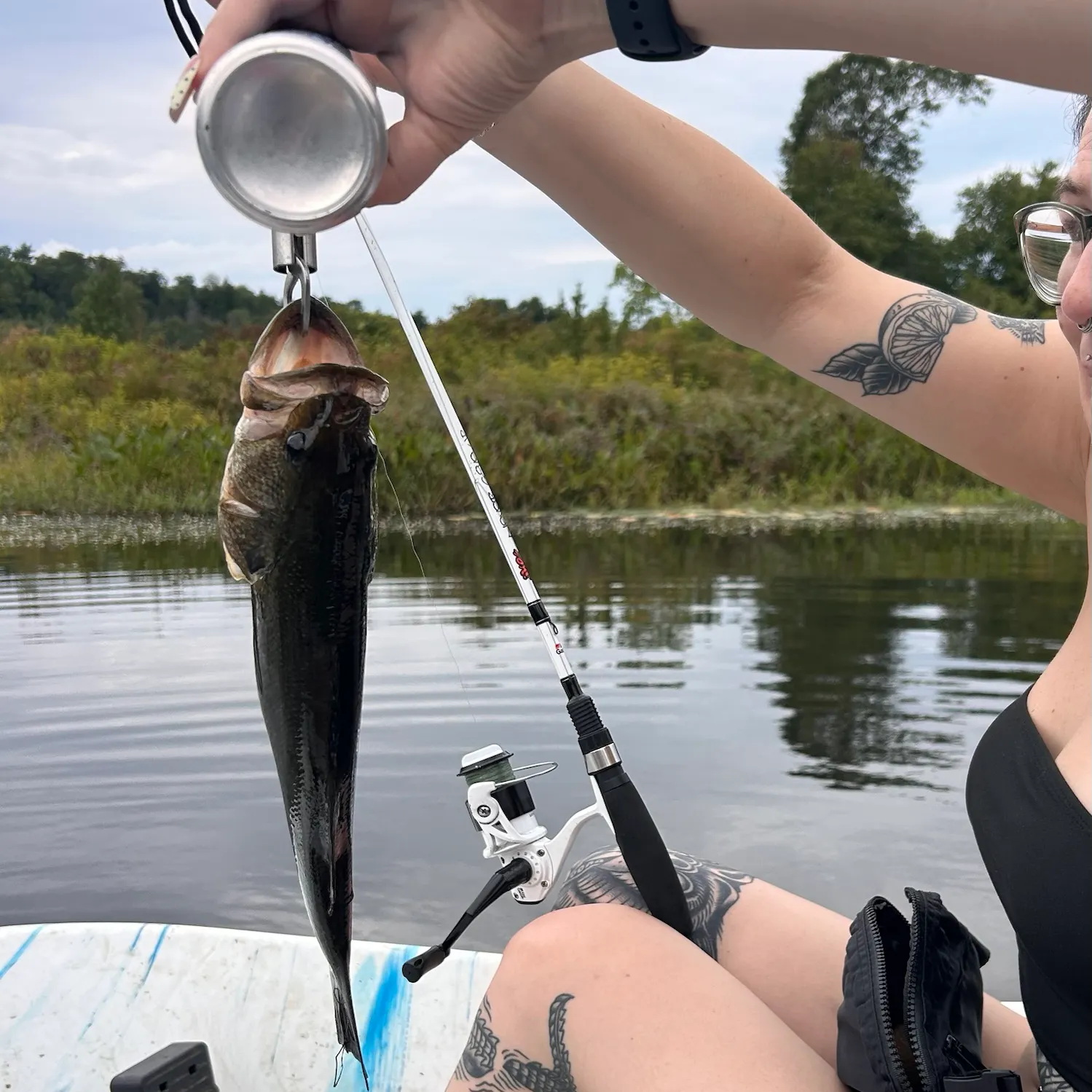 Largemouth bass caught on Fishbrain