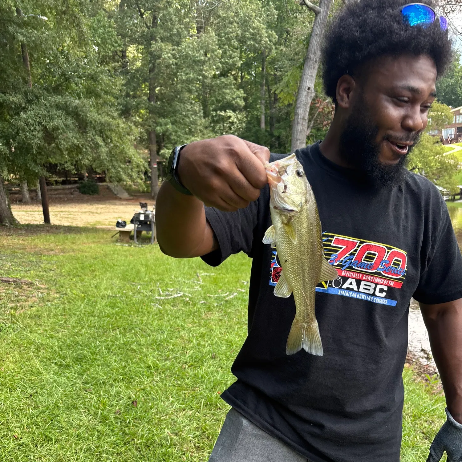 Largemouth bass caught on Fishbrain