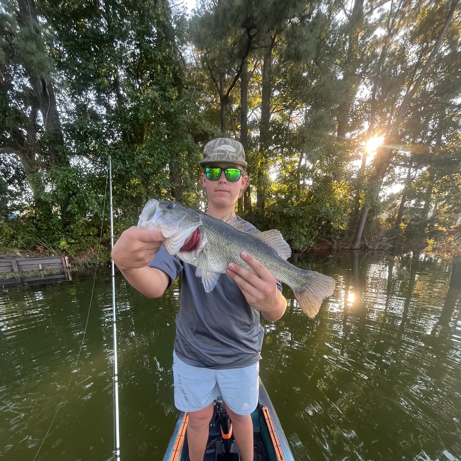 Largemouth bass caught on Fishbrain