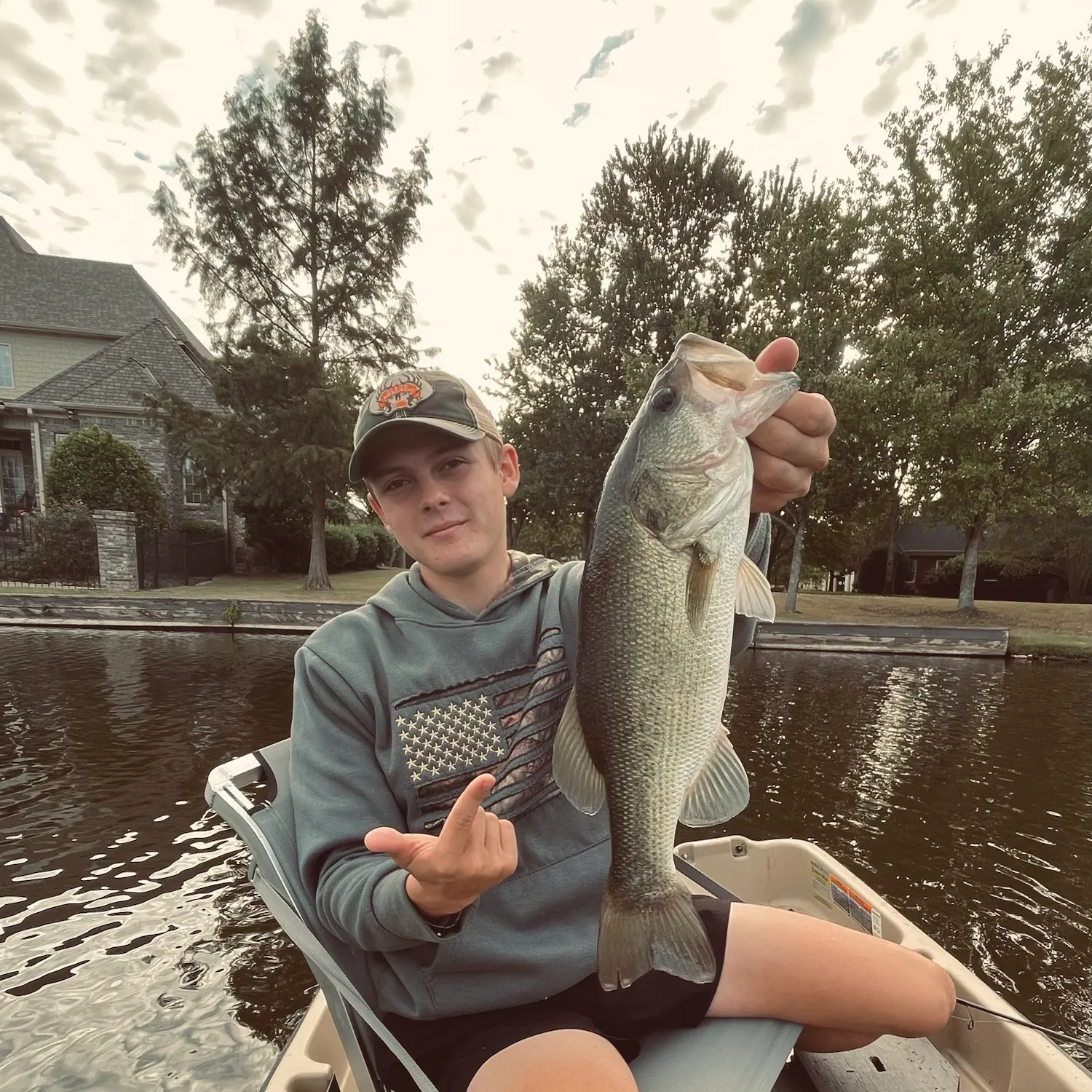 Largemouth bass caught on Fishbrain